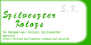 szilveszter kolozs business card
